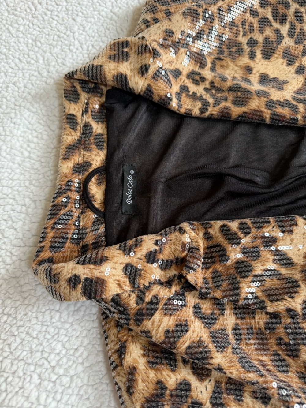 Dolce Cabo Leopard Print Blazer Jacket in Brown and Black - Picture 5 of 6